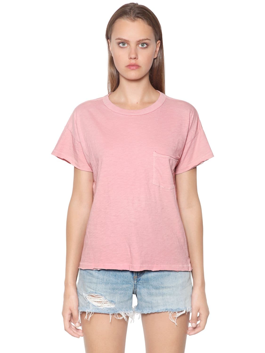 Rag & Bone Vintage Crewneck Cotton Jersey T-shirt In Pink | ModeSens