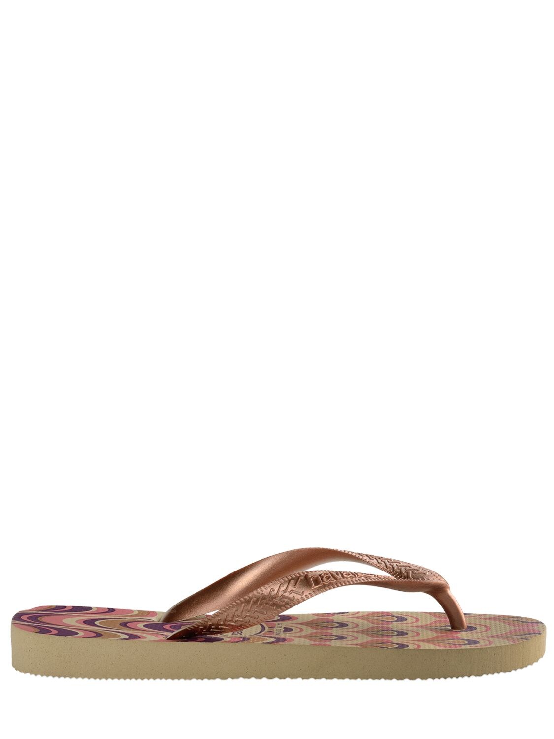 havaianas bronze metallic