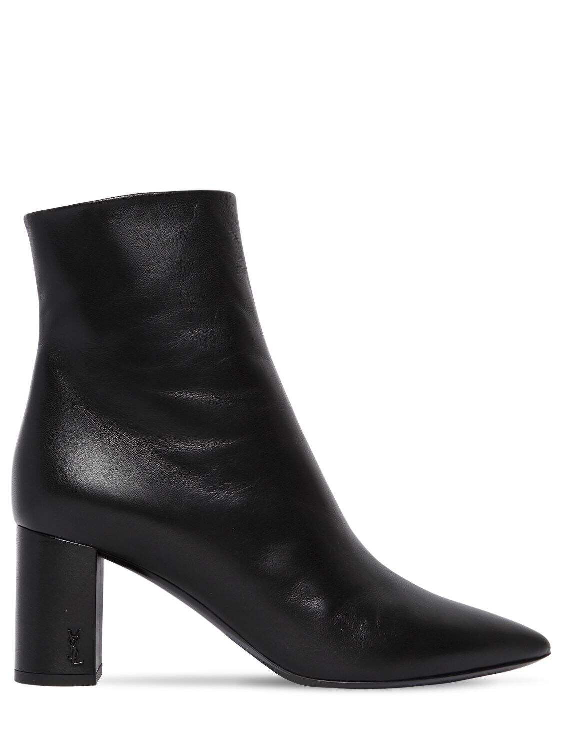 Saint Laurent 70mm Betty Leather Ankle Boots In Black