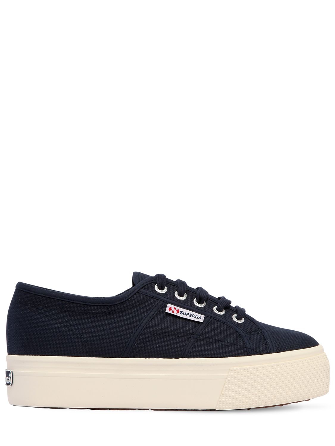 Superga 40mm Canvas Sneakers In Navy | ModeSens