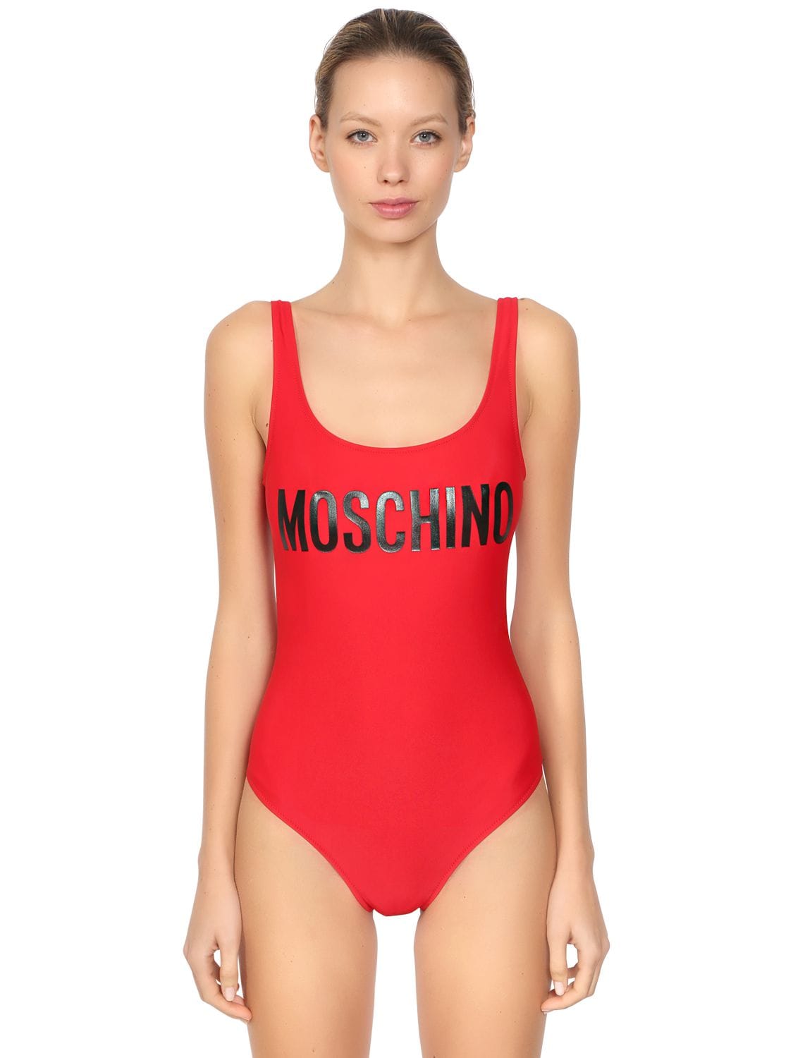 moschino swimsuit red