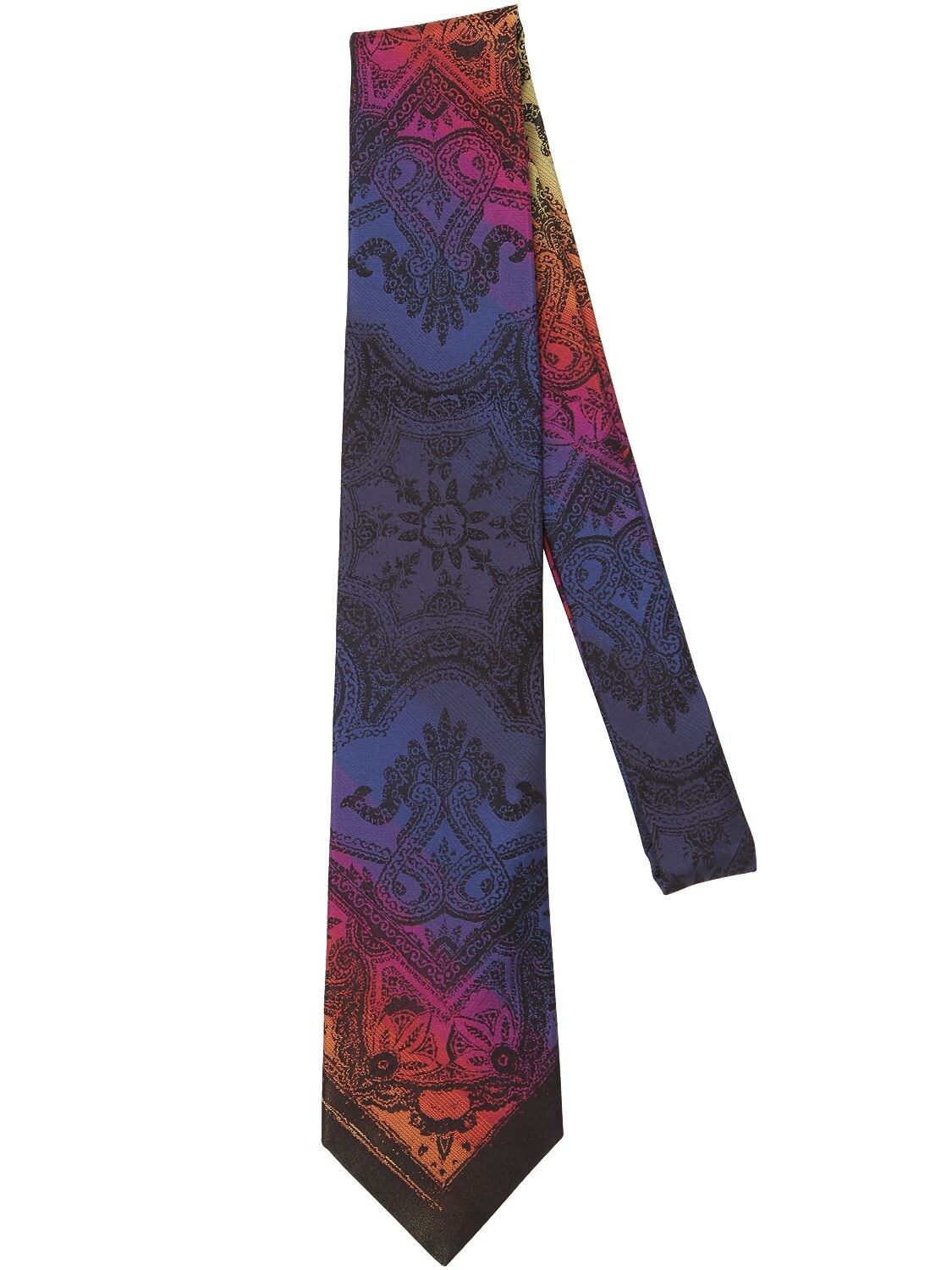 Etro 8cm Paisley Jacquard Silk Tie In Multicolor