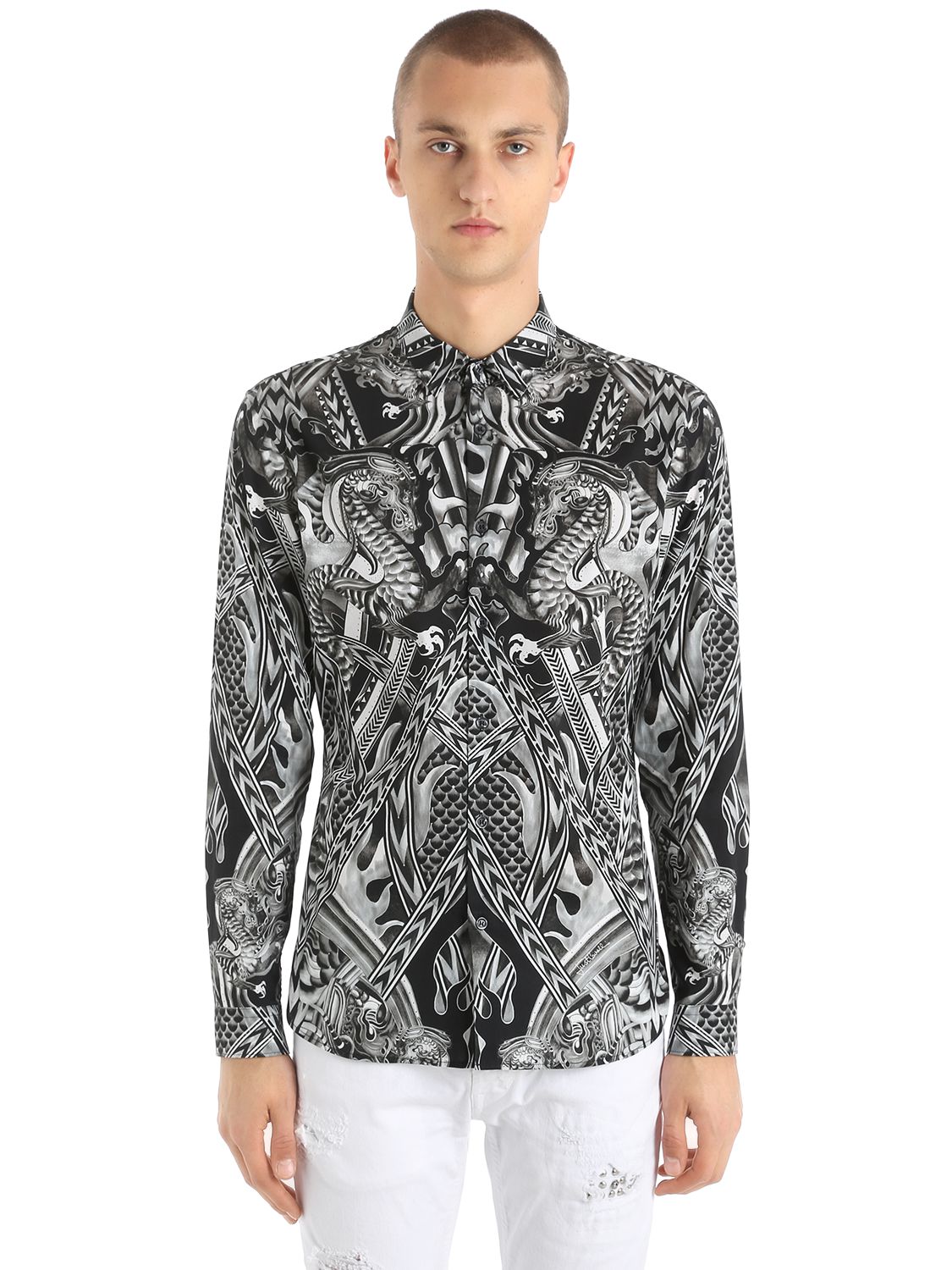 DRAGONS ストレッチポプリンシャツ