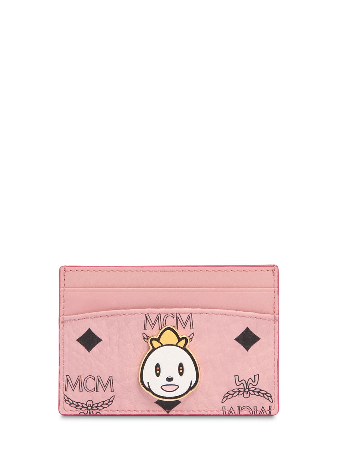 Mcm Eddie King Printed Card Holder In Pink ModeSens