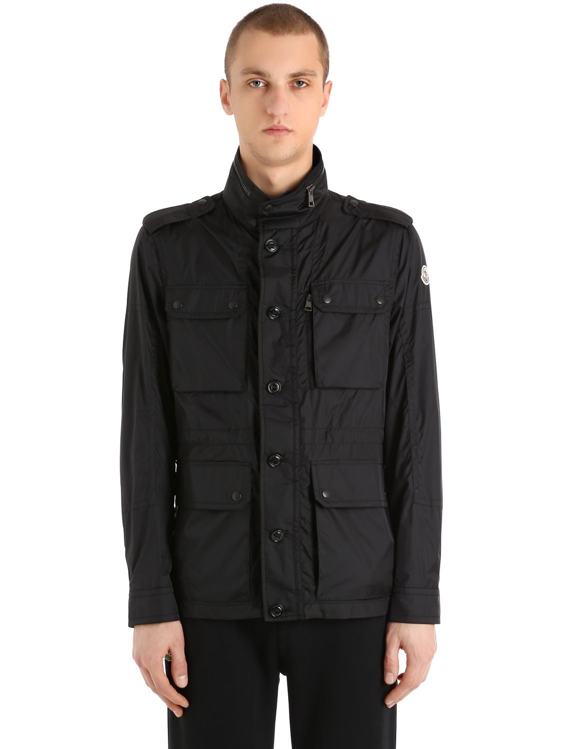 Moncler Cristian Light Nylon Field Jacket In Black