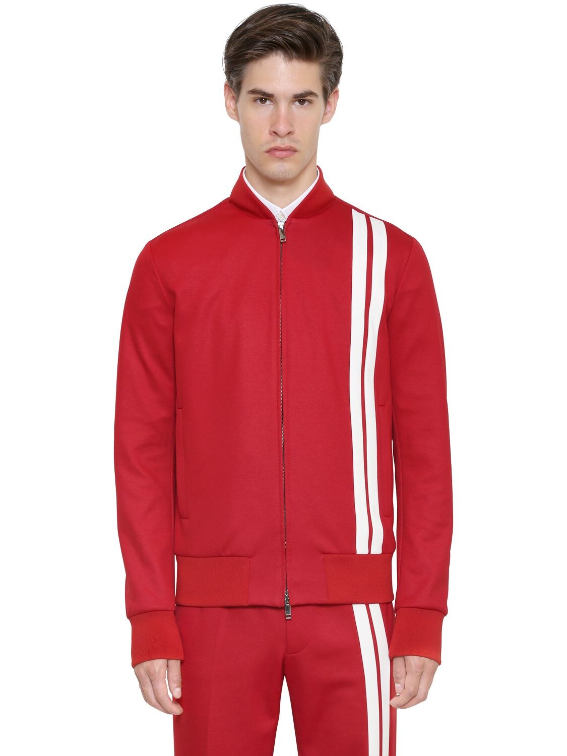 VALENTINO COTTON BLEND JERSEY TRACK JACKET,67I3GS003-STk00