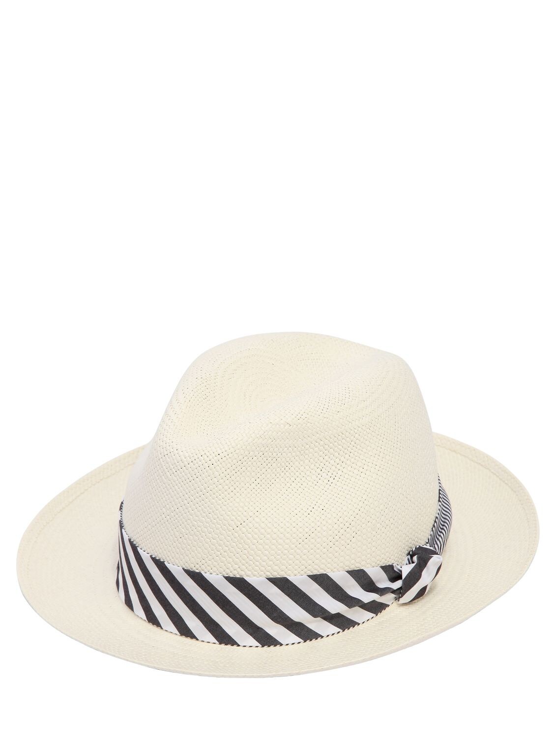 BORSALINO QUITO MEDIUM BRIM STRAW PANAMA HAT,67I4NE011-NzU4MA2