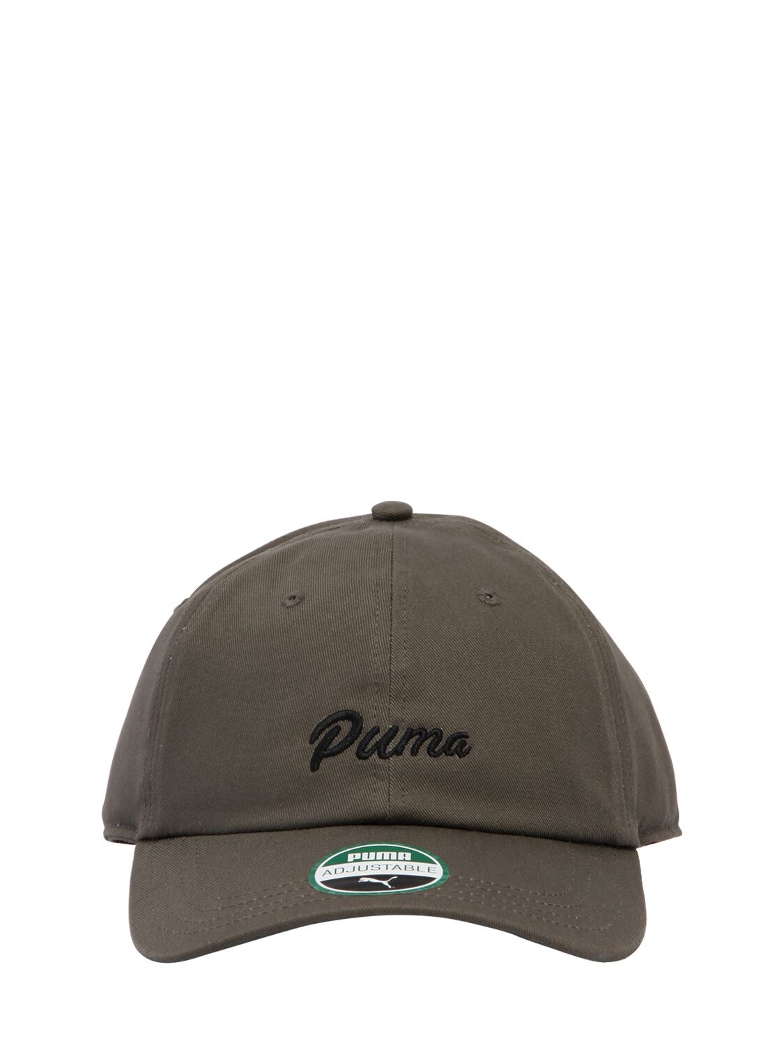 Puma Logo Baseball Hat In Olive Green