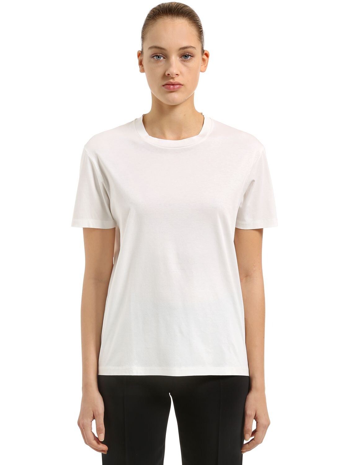 Jil Sander Cotton Jersey T-shirt In White