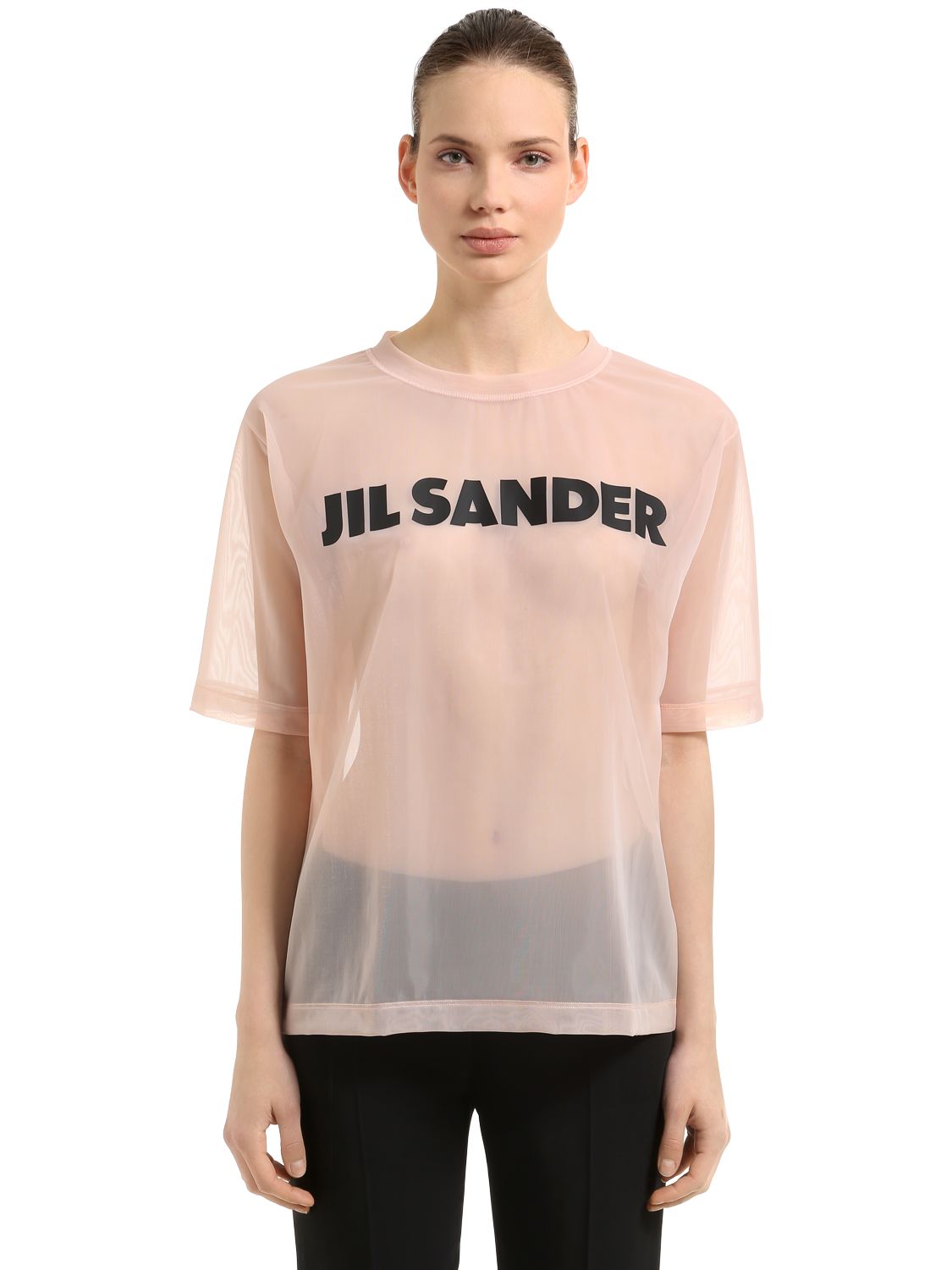 Jil Sander Oversized Logo Print Sheer 