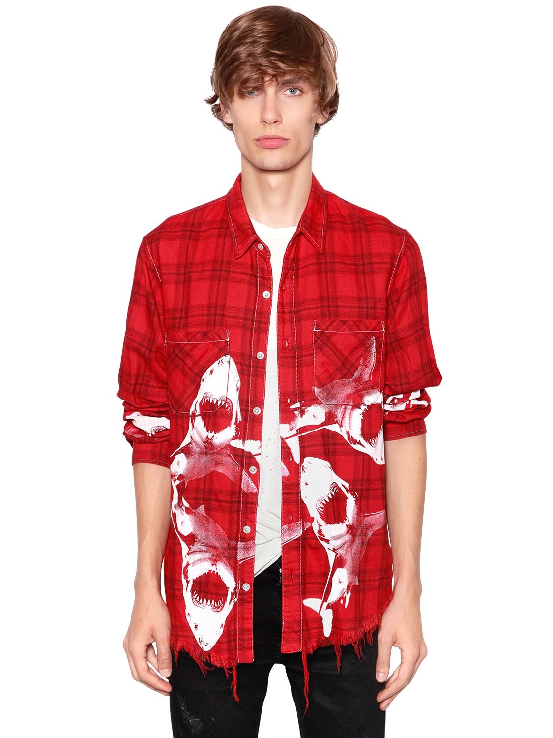 T-shirt Amiri Red size XS International in Cotton - 30665958