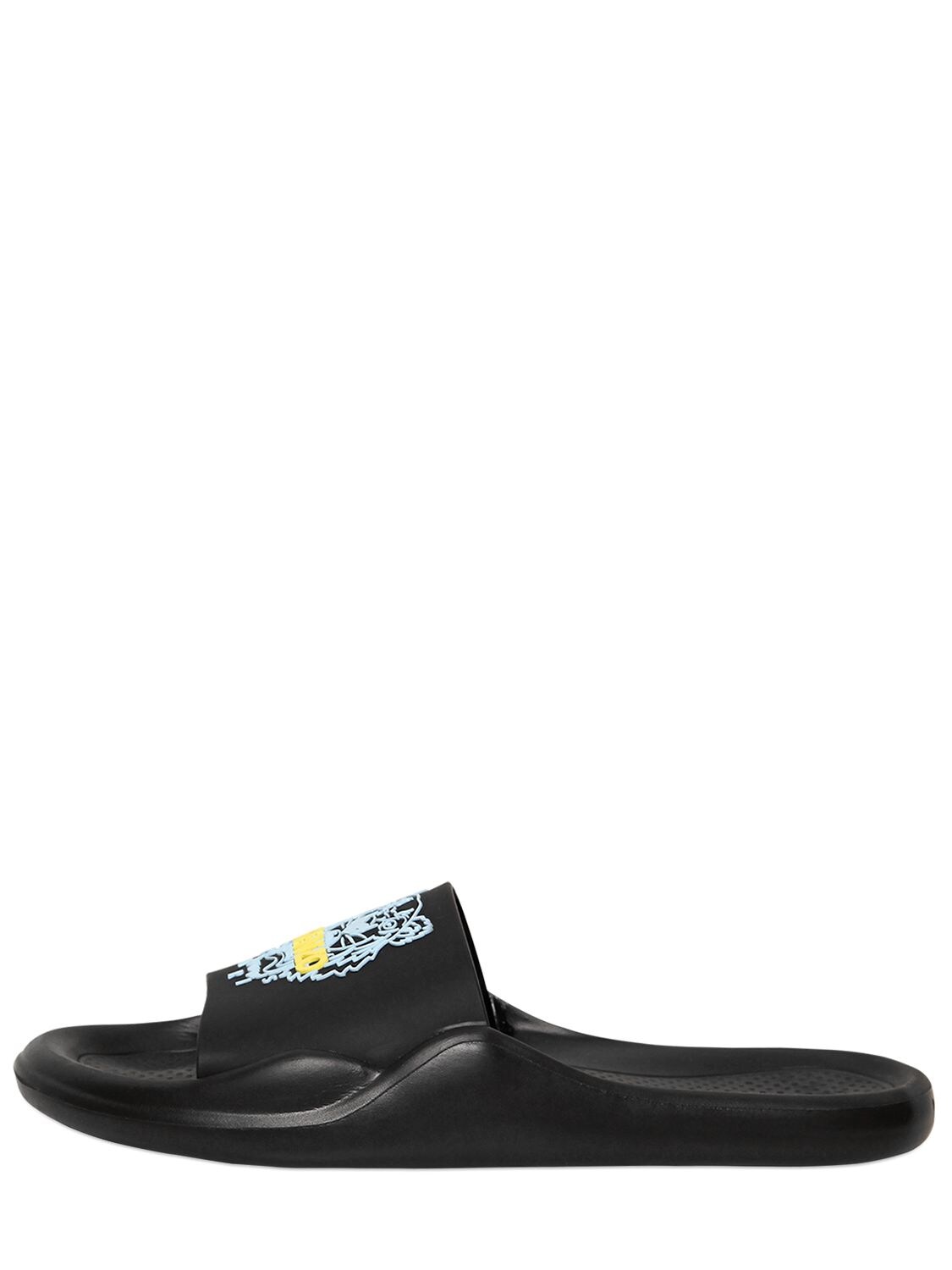 Kenzo Pool Sandal In Rubber Black Colour In Black