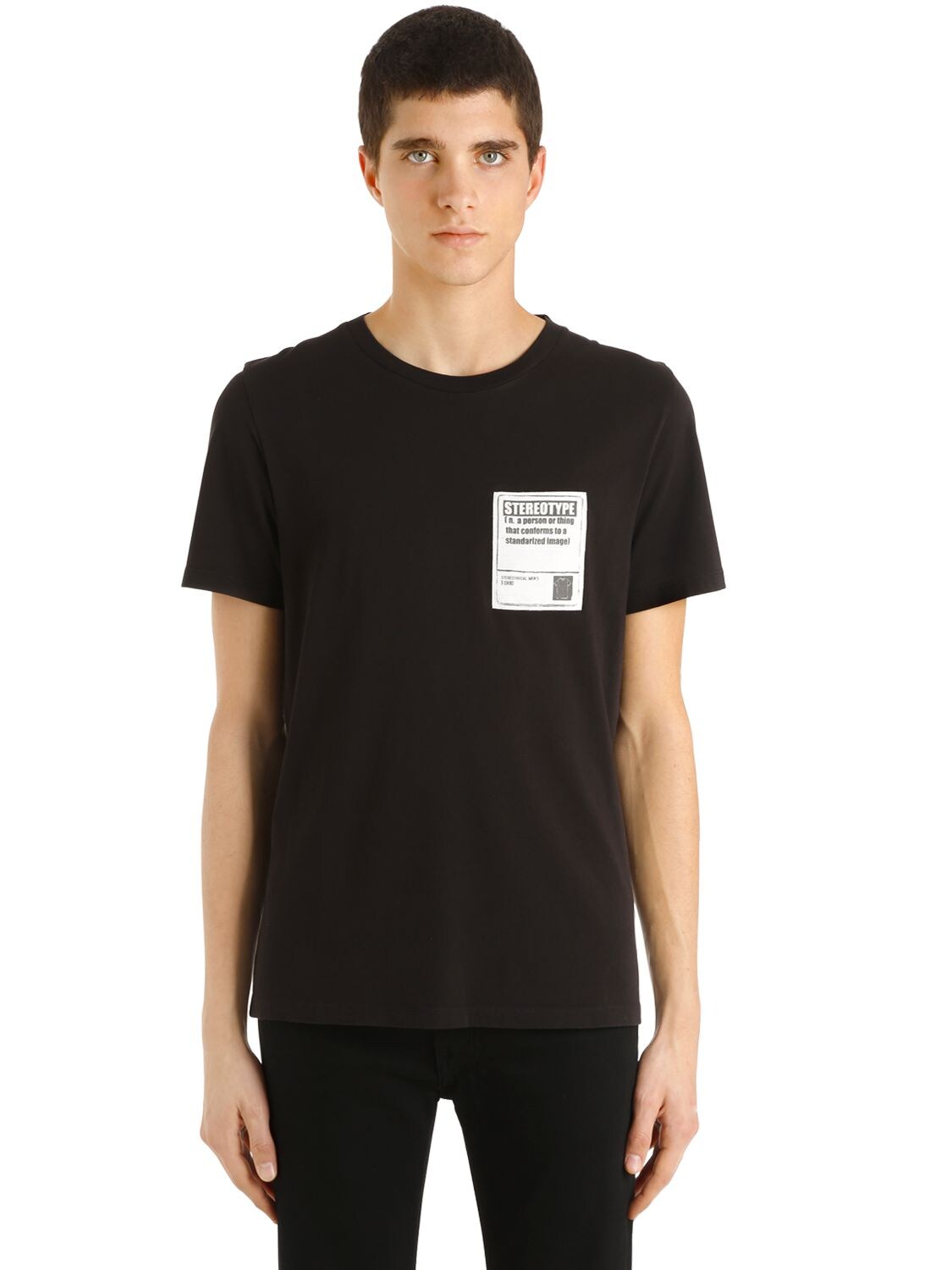 Maison Margiela Cotton Jersey T-shirt W/ Patch In Black