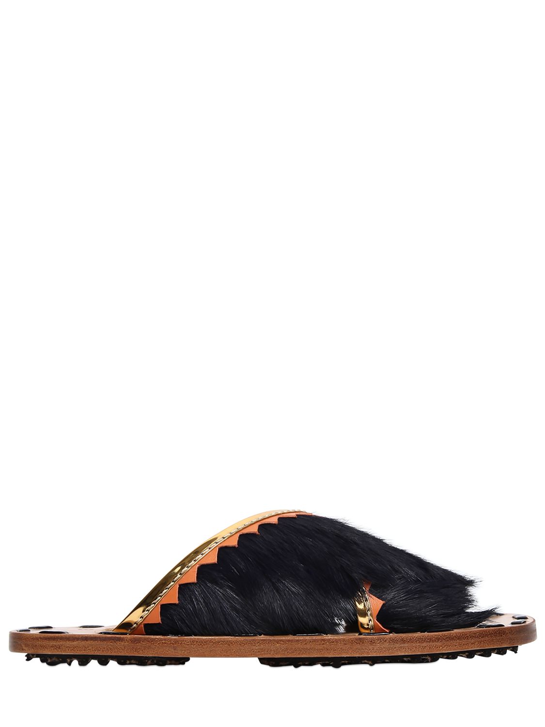 10MM ポニースキン スライドサンダル