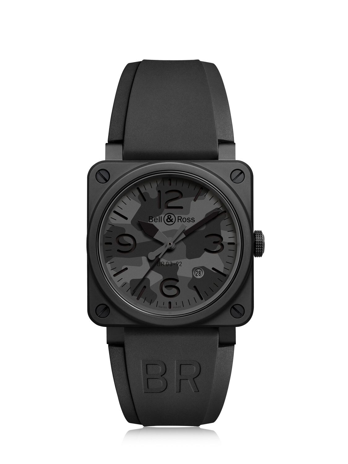 BELL & ROSS CAMOUFLAGE CERAMIC AUTOMATIC WATCH,67I9MF007-R1JFWQ2