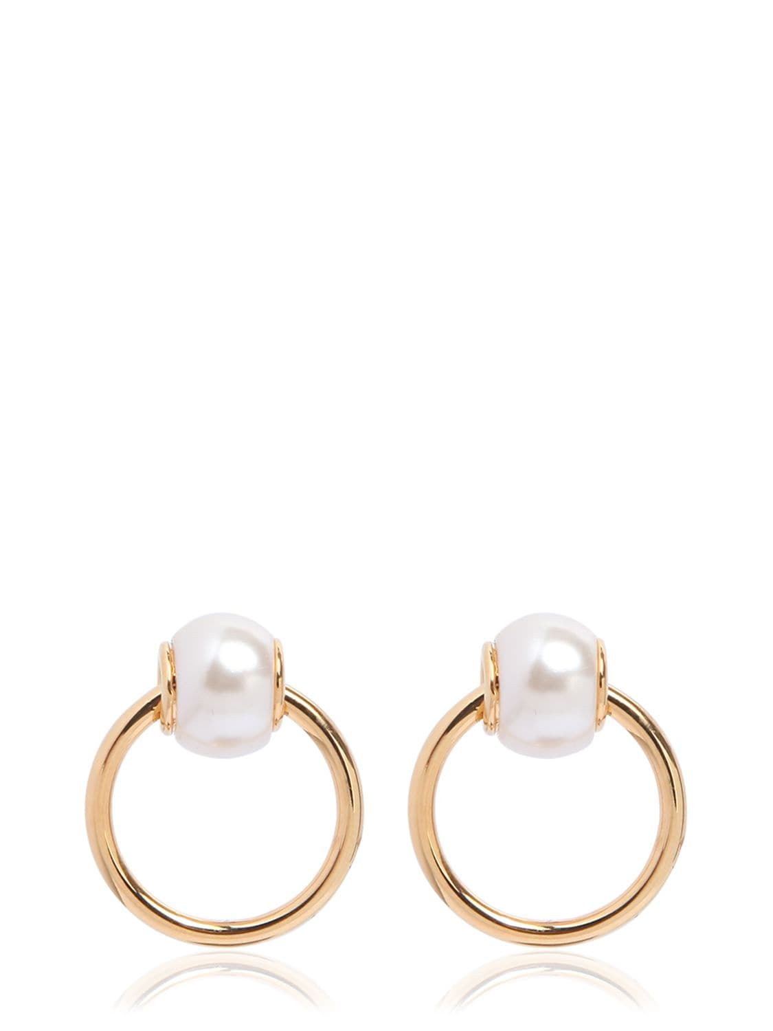 Dsquared2 Imitation Pearls Earrings In Gold