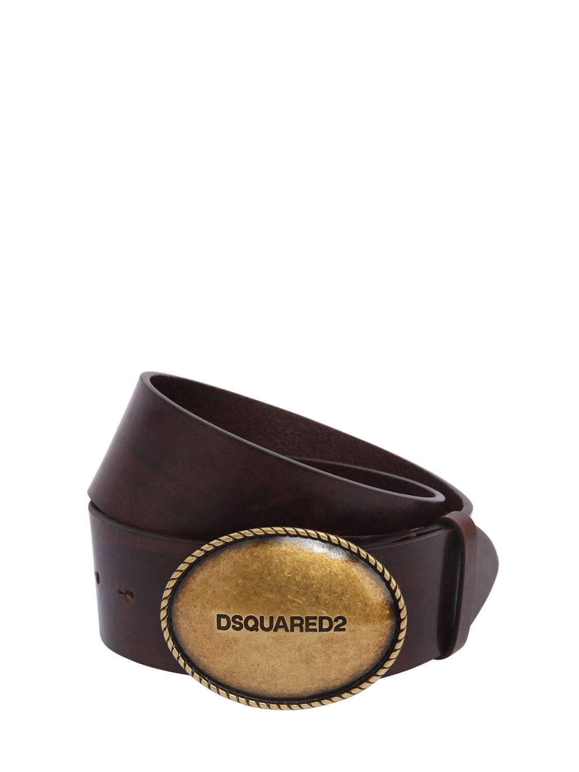 Dsquared2 35mm Leather Hip Belt In Brown