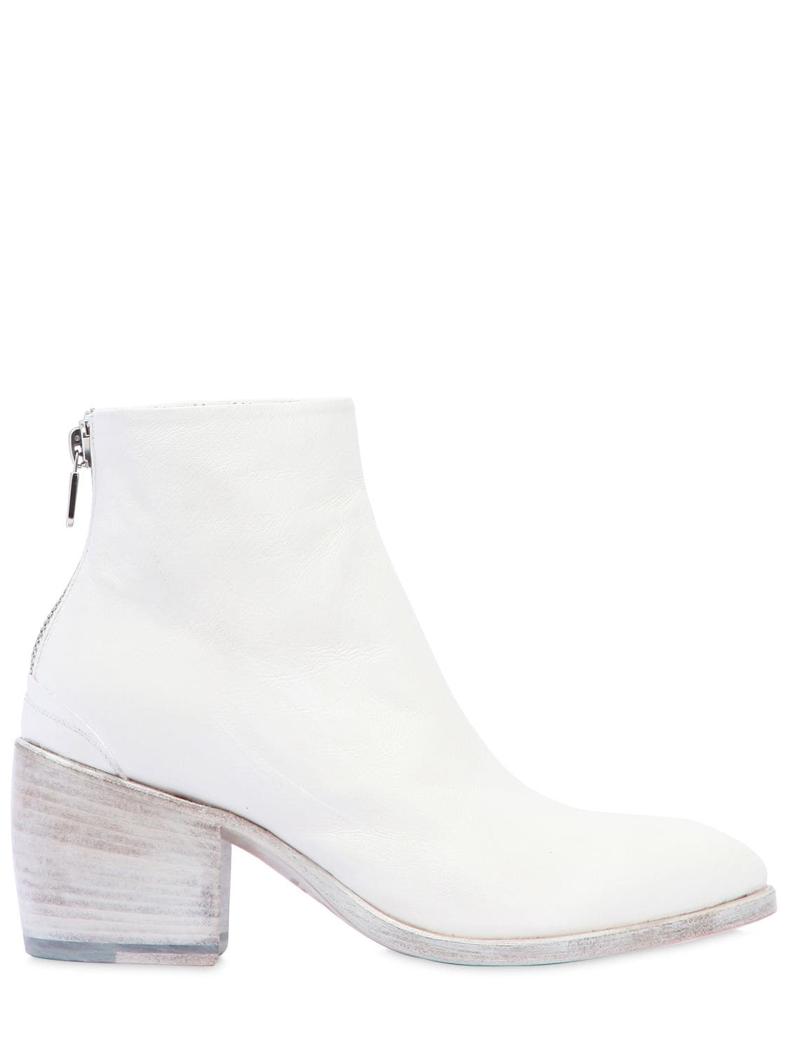Rocco P 50mm Leather Ankle Boots In White