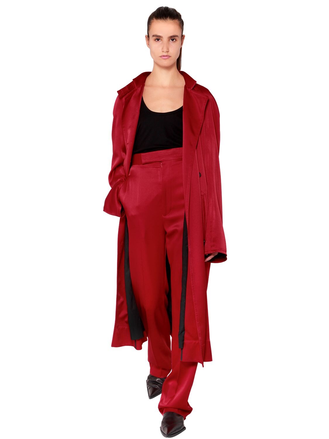 HAIDER ACKERMANN OVERSIZE SATIN COAT,67IA7U001-MDI20