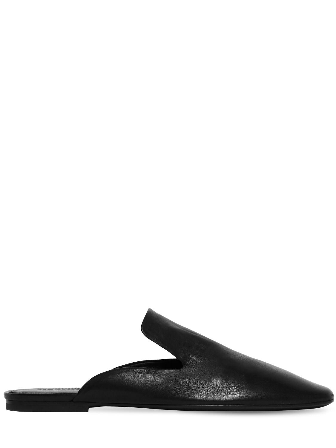 Jil Sander 10mm Leather Mules In Black