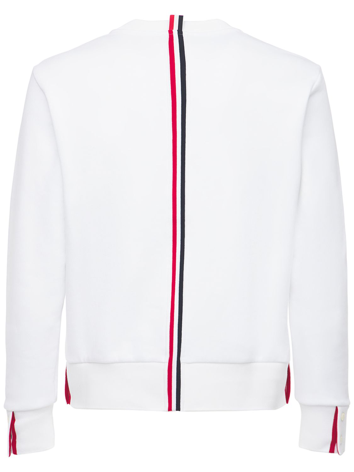 Sweatshirt Aus Baumwolljersey Mit Strickstreifen