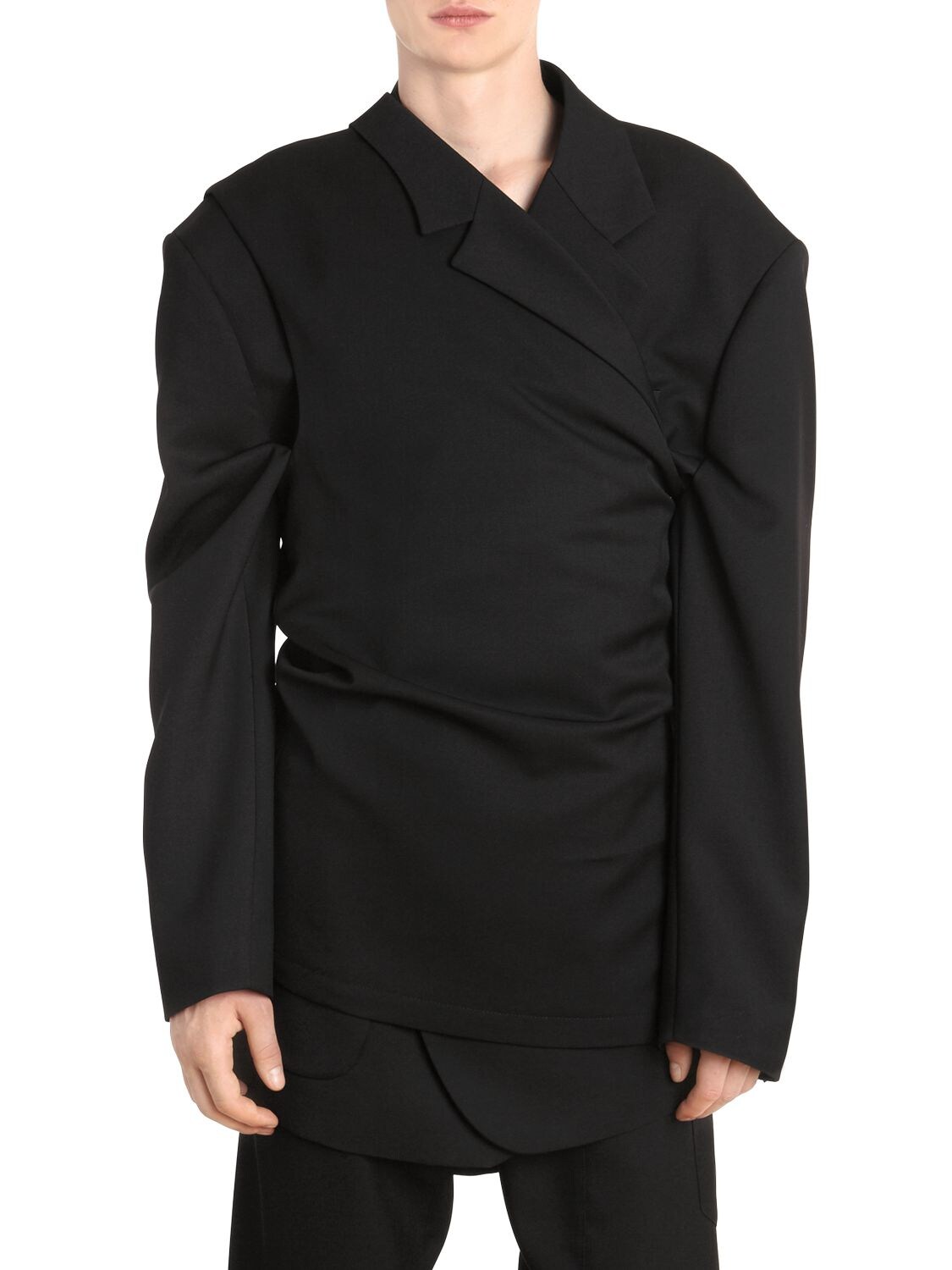 Raf Simons Asymmetric Virgin Wool Vest In Black | ModeSens