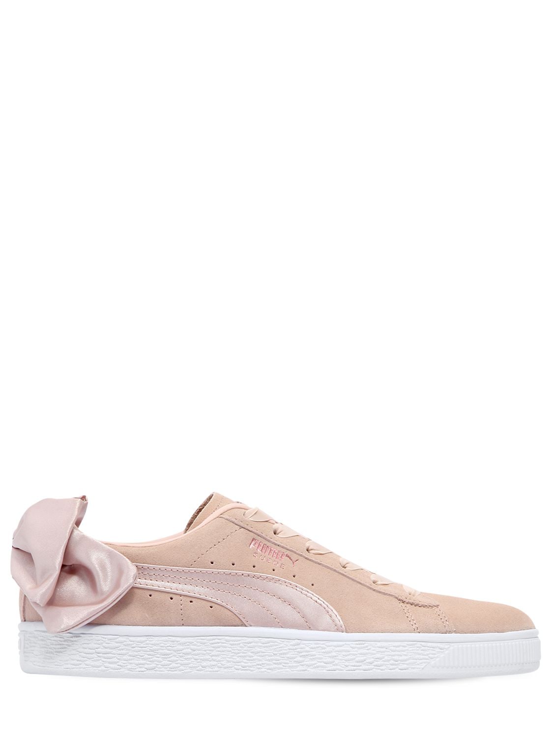 Puma Bow Val Suede Sneakers In Beige