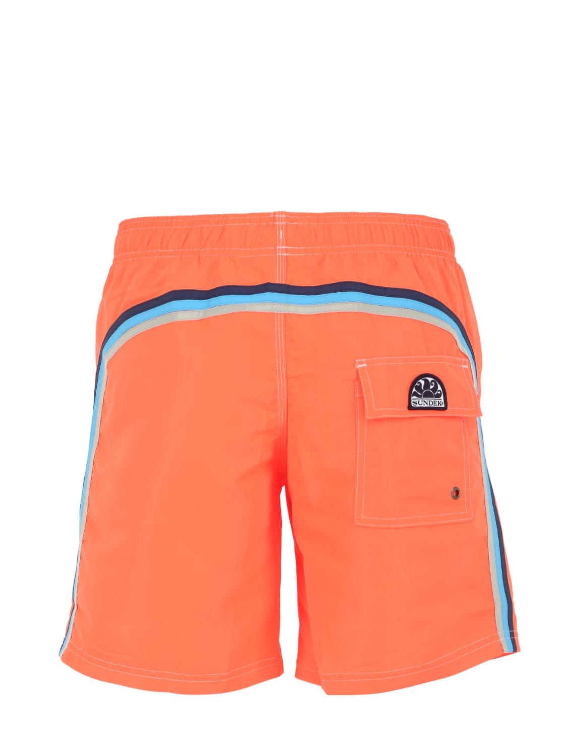 Sundek 16" Nylon Swim Shorts In Fluo Orange