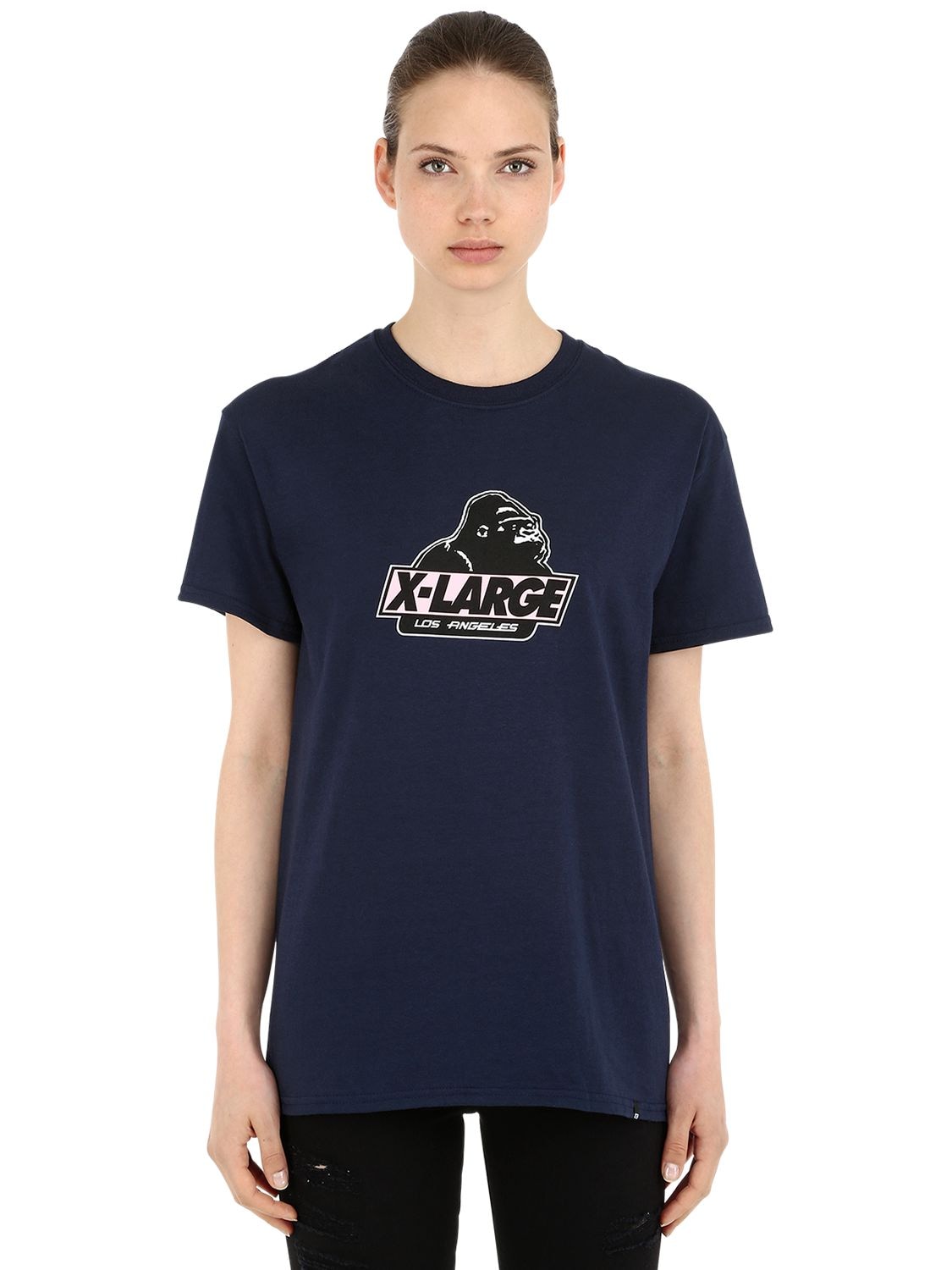 X-large Old Og Logo Cotton Jersey T-shirt In Navy