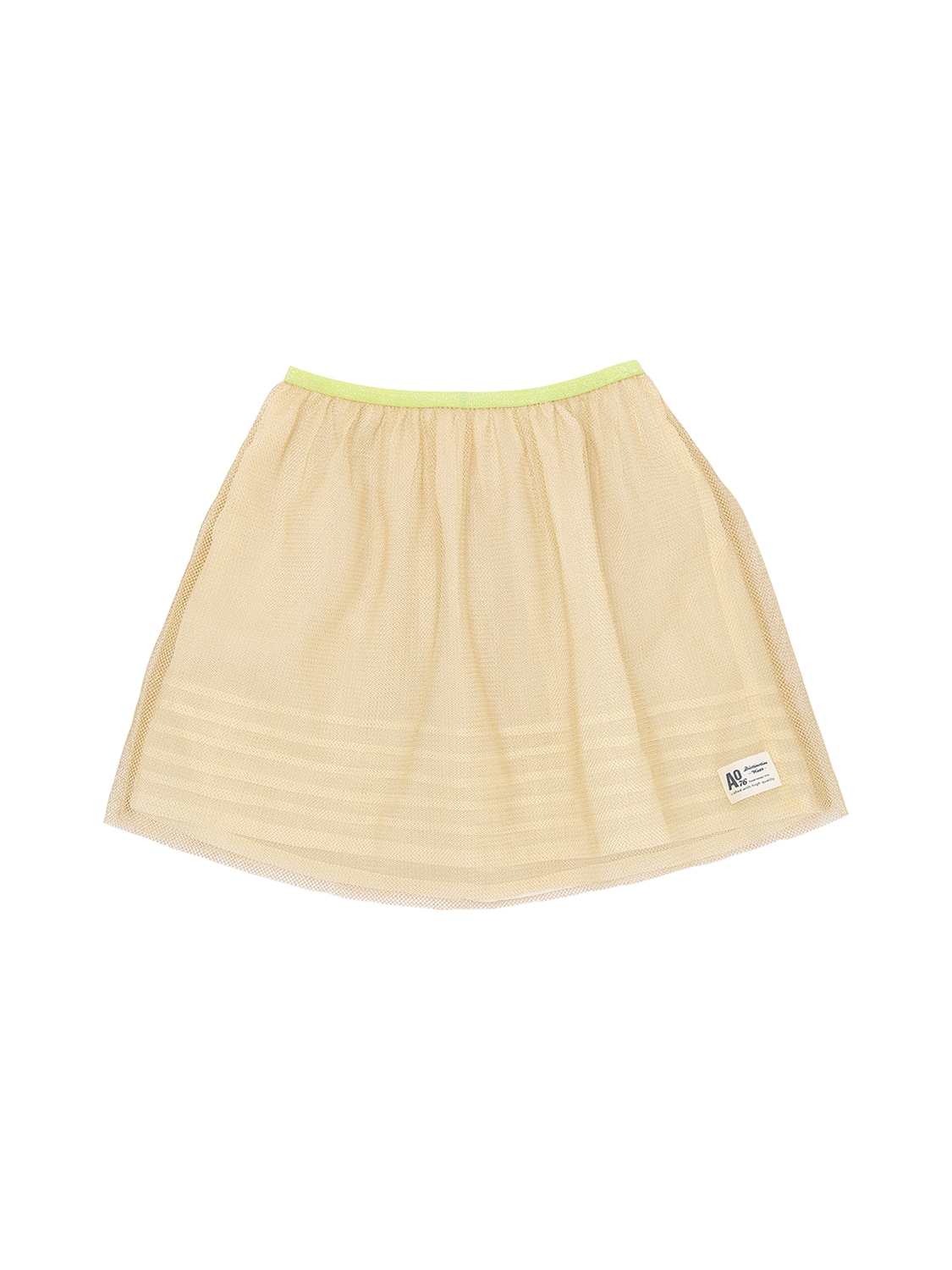 American Outfitters Kids' Stretch Tulle & Muslin Skirt In Gold