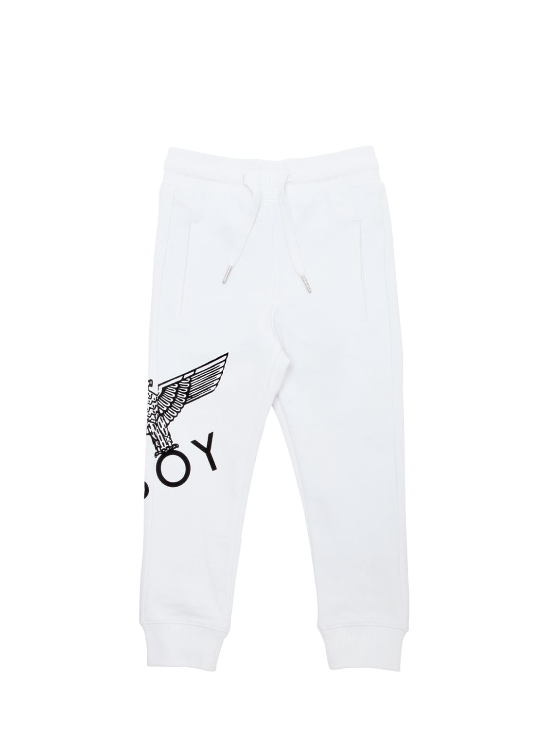 Boy London Logo Printed Cotton Sweatpants In White