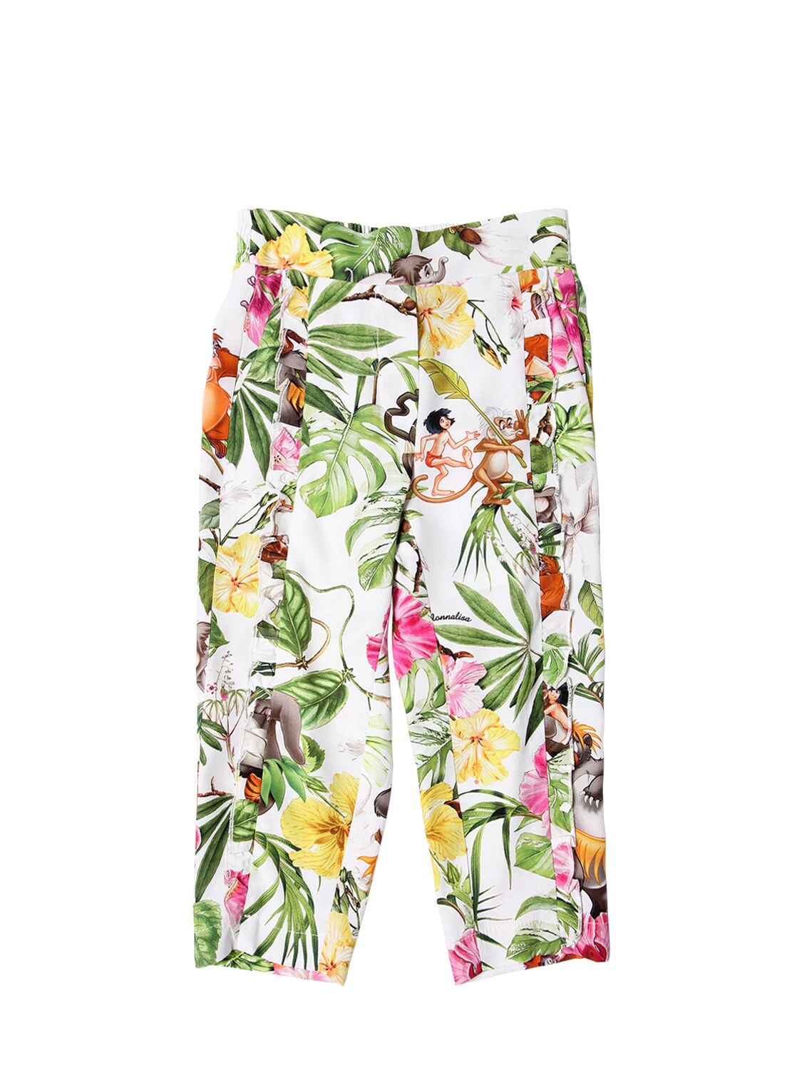 MONNALISA JUNGLE BOOK PRINTED VISCOSE PANTS 67IFIC027-OTKYNQ2