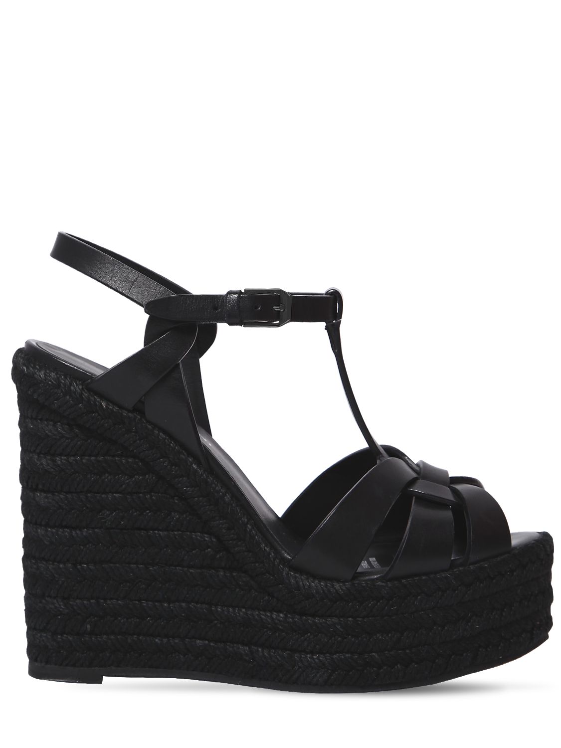 130MM TRIBUTE レザーウェッジサンダル