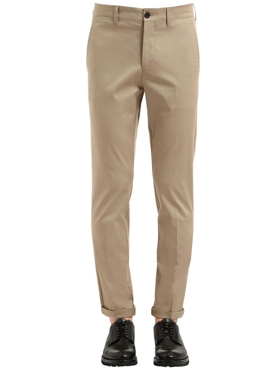 PRADA 18CM STRETCH GABARDINE CHINO PANTS,67IGF1028-RjAwNjU1