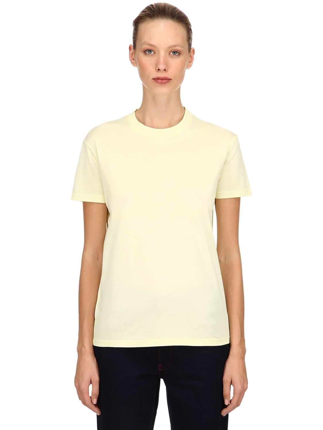 Prada Pack Of 3 Cotton Jersey T-shirts In Multicolor