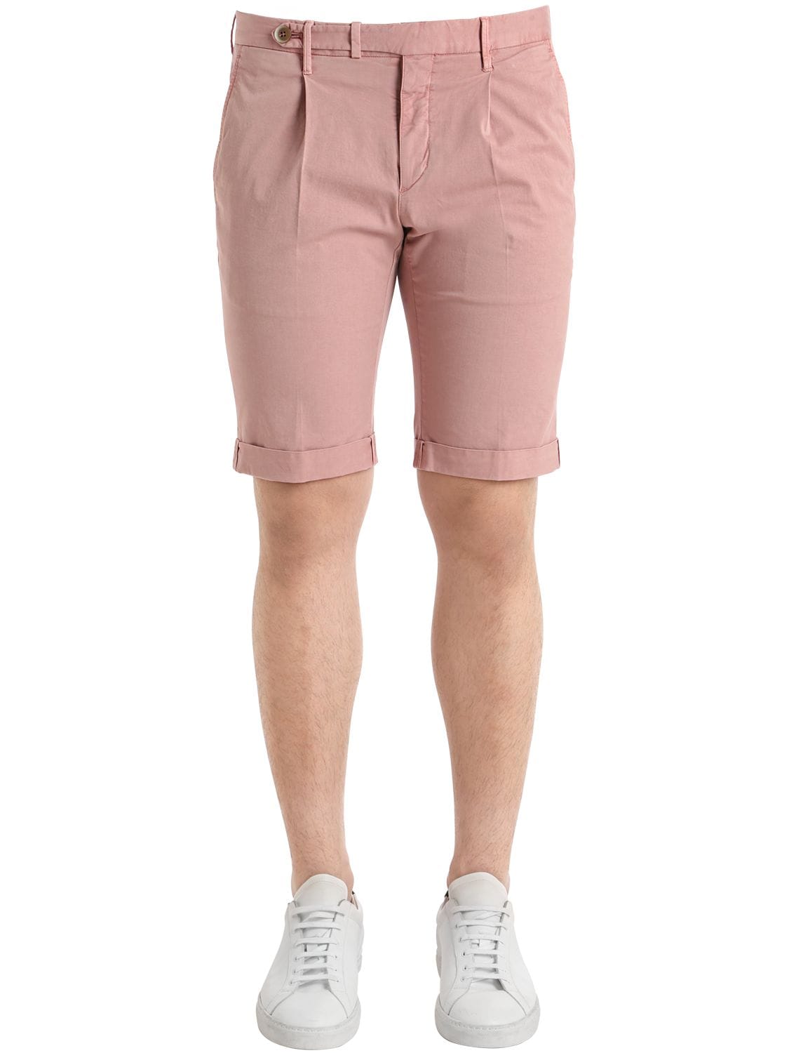 Gta Slim Light Gabardine Stretch Shorts In Pink
