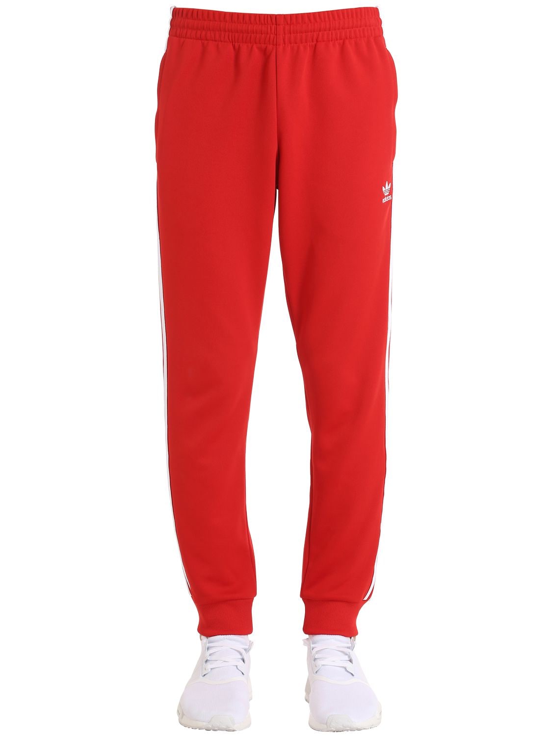 Adidas Originals Sst Shiny Tricot Track Pants In Red | ModeSens