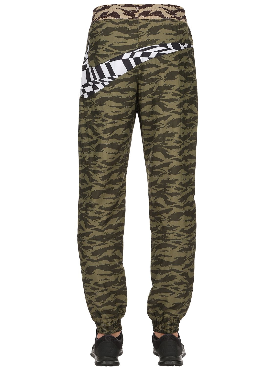 Nike Swoosh Woven Track Pants In Army Camo | ModeSens