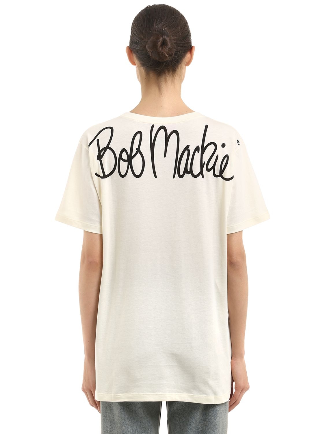 Gucci Bob Mackie Printed Cotton Jersey T-shirt In White,black
