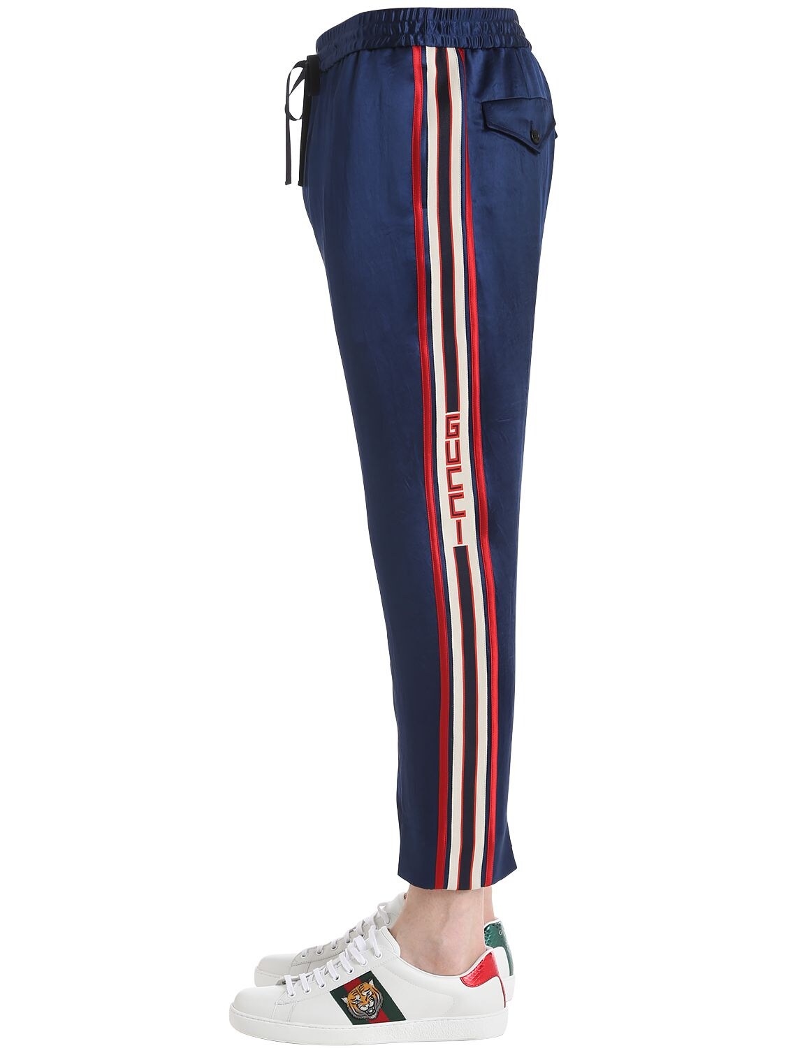 gucci track pants blue