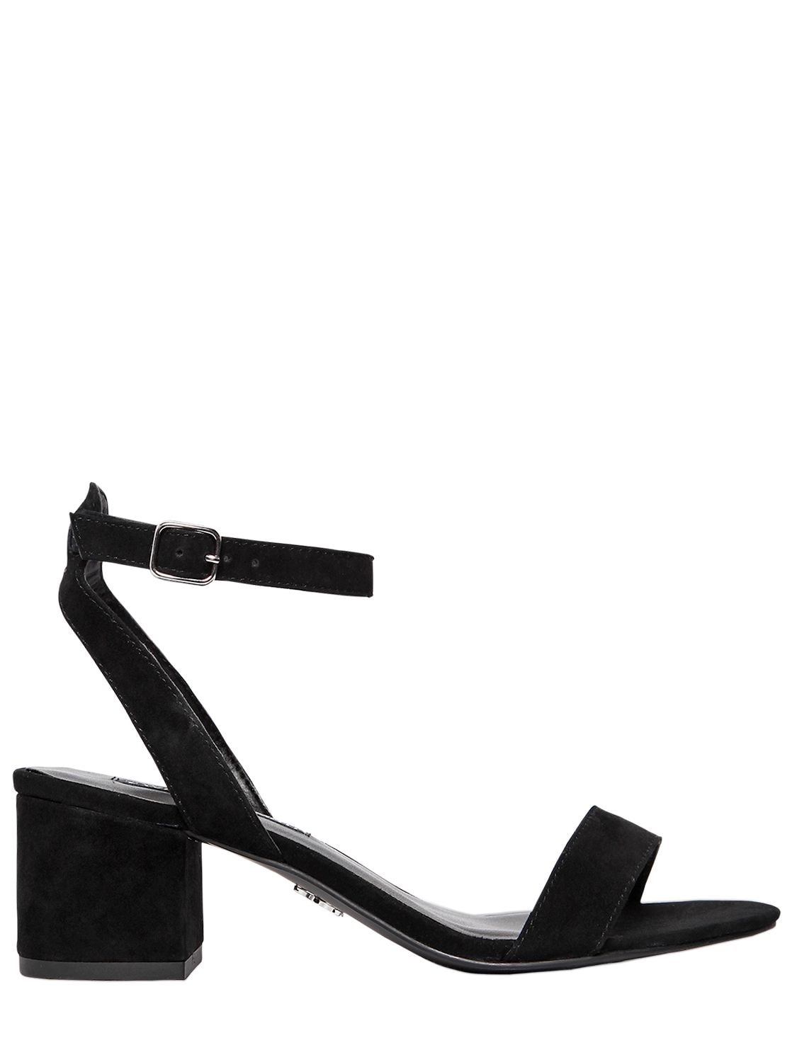 Windsor Smith 60mm Melani Suede Sandals In Black
