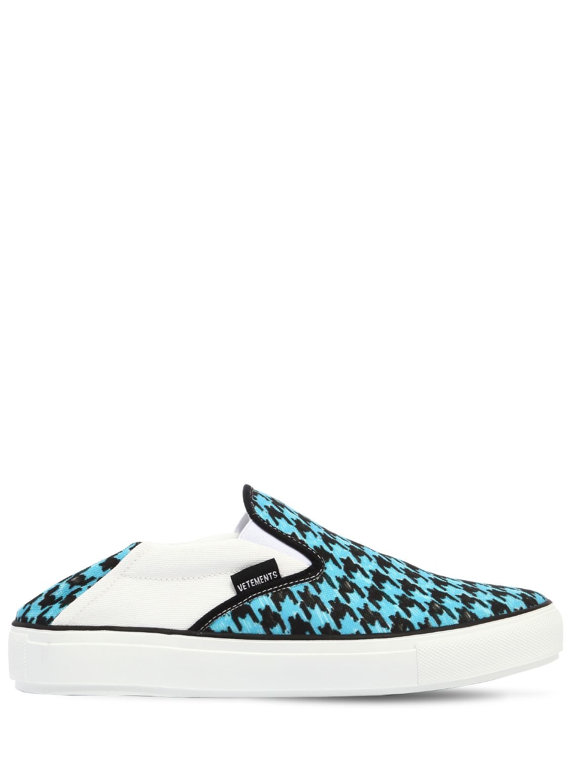 Vetements 20mm Babouche Canvas Slip-on Sneakers In Blue