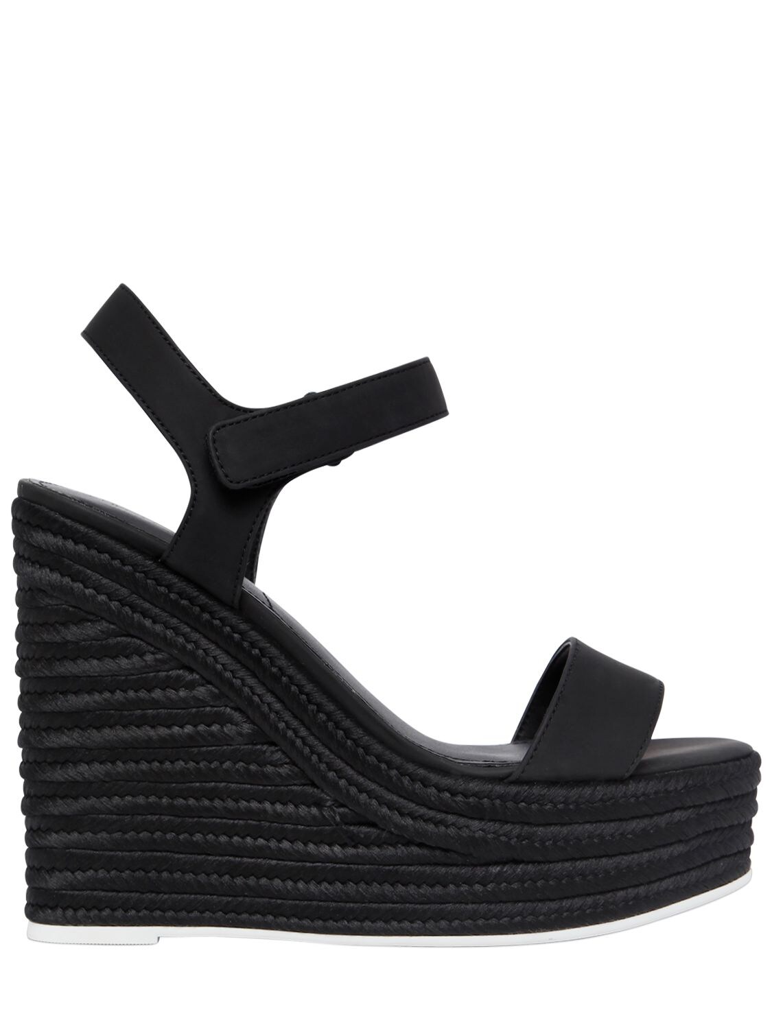 Kendall + Kylie 120mm Grand Faux Leather Wedges In Black