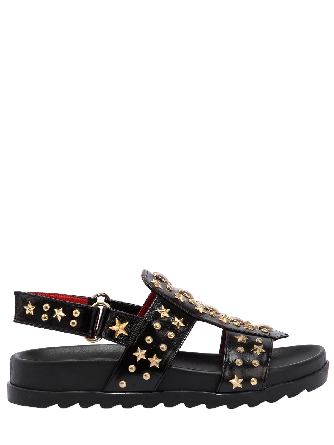 Havva 20mm Maximus Studded Leather Sandals In Black