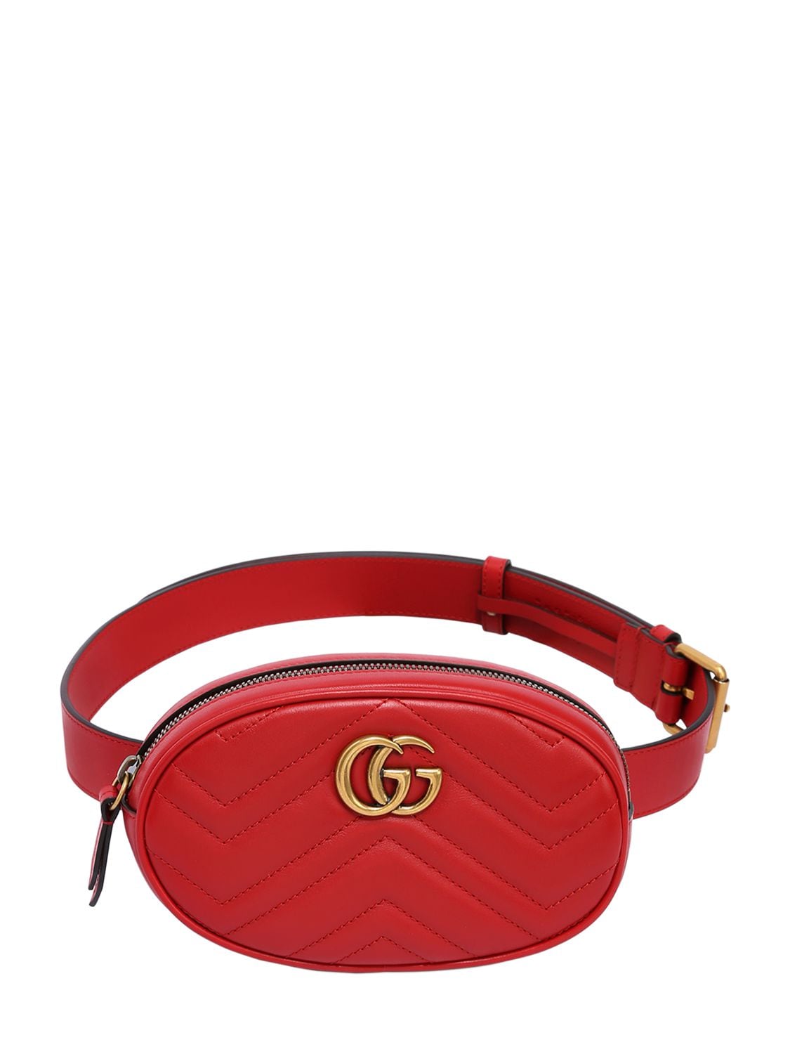 GUCCI "GG MARMONT 2.0"皮革腰包,67IIJS034-NJQZMW2