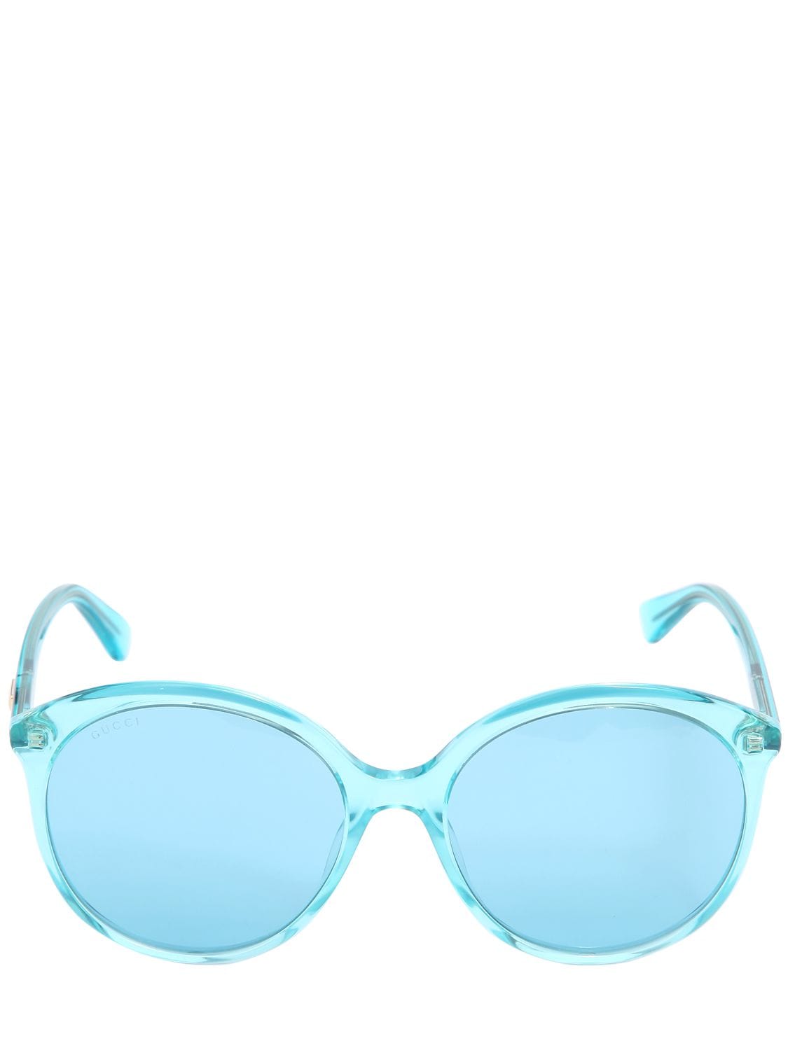 Gucci Oversize Round Sunglasses In Turquoise