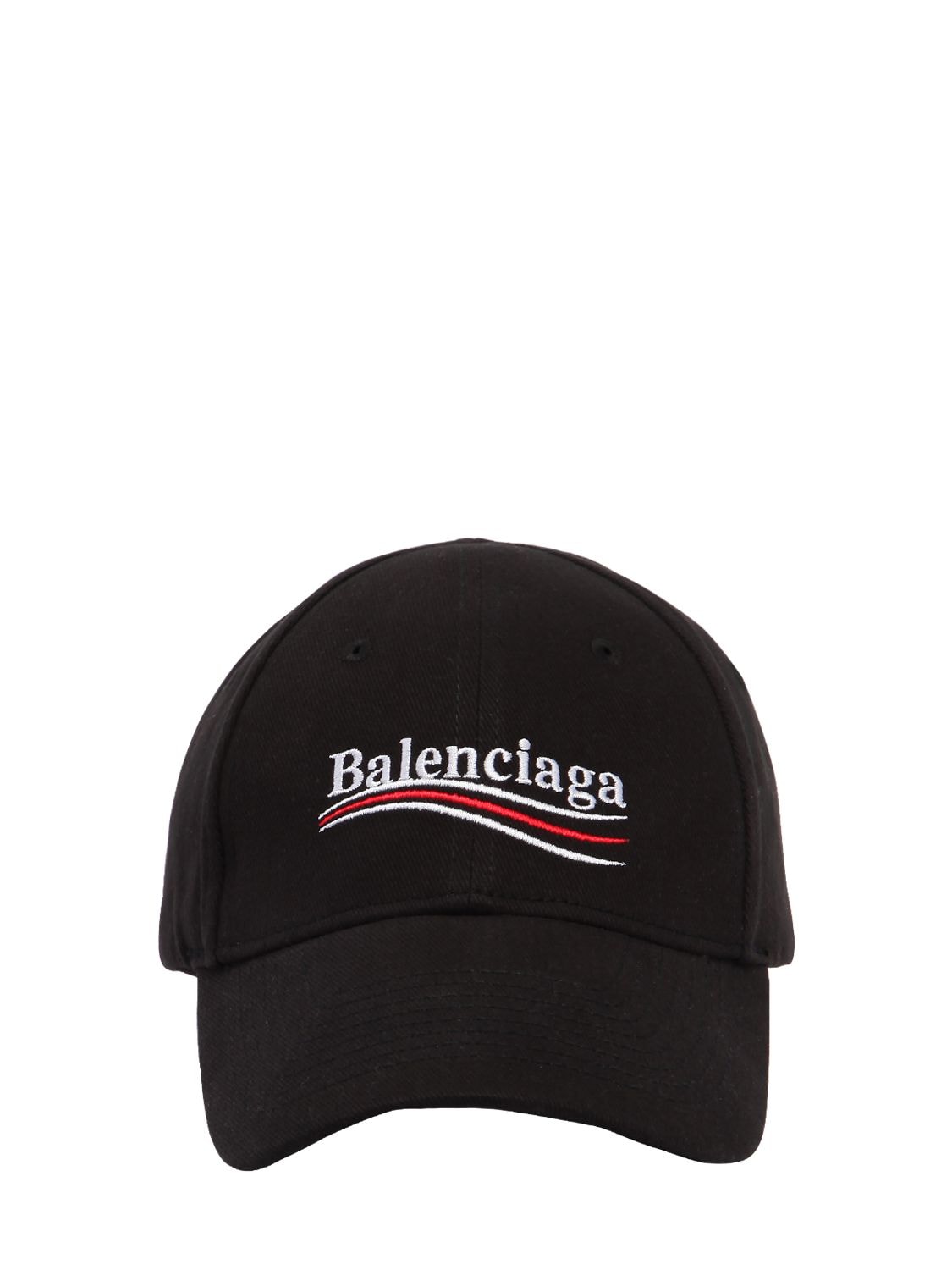 BALENCIAGA "NEW POLITICAL"LOGO纯棉帽子,67IIUU061-MTA3Nw2