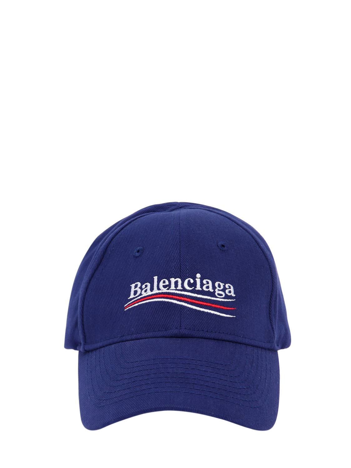 BALENCIAGA "NEW POLITICAL"LOGO纯棉帽子,67IIUU085-NDI3Nw2
