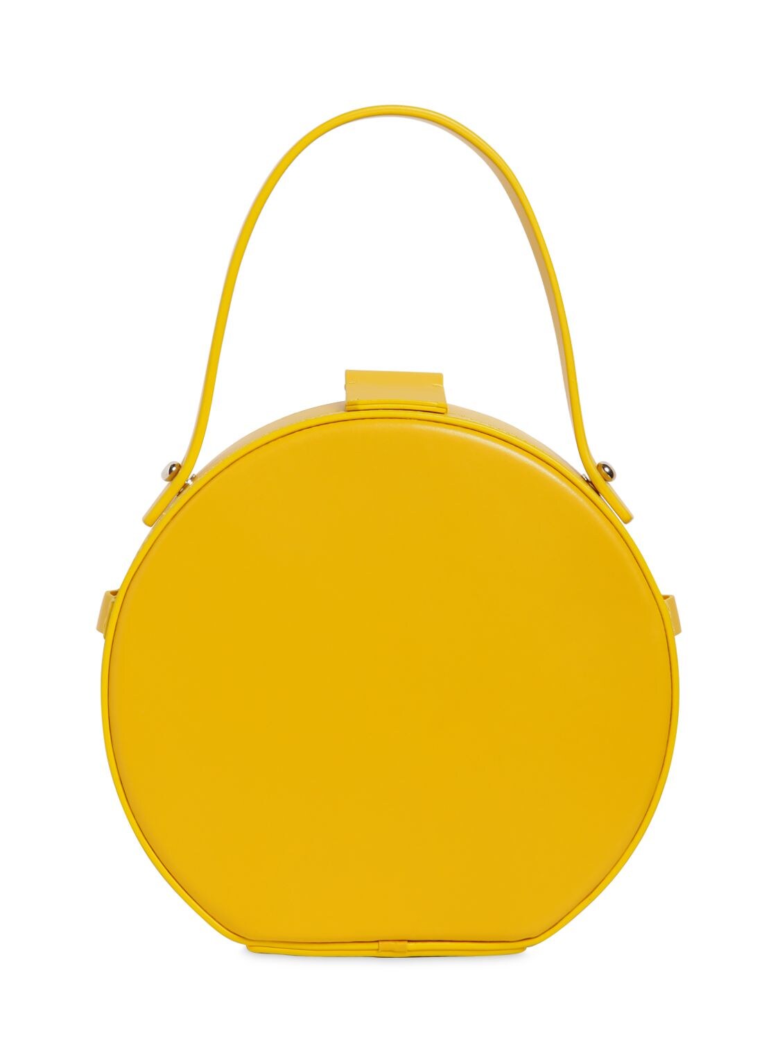 Nico Giani Large Tunilla Leather Top Handle Bag In Yellow