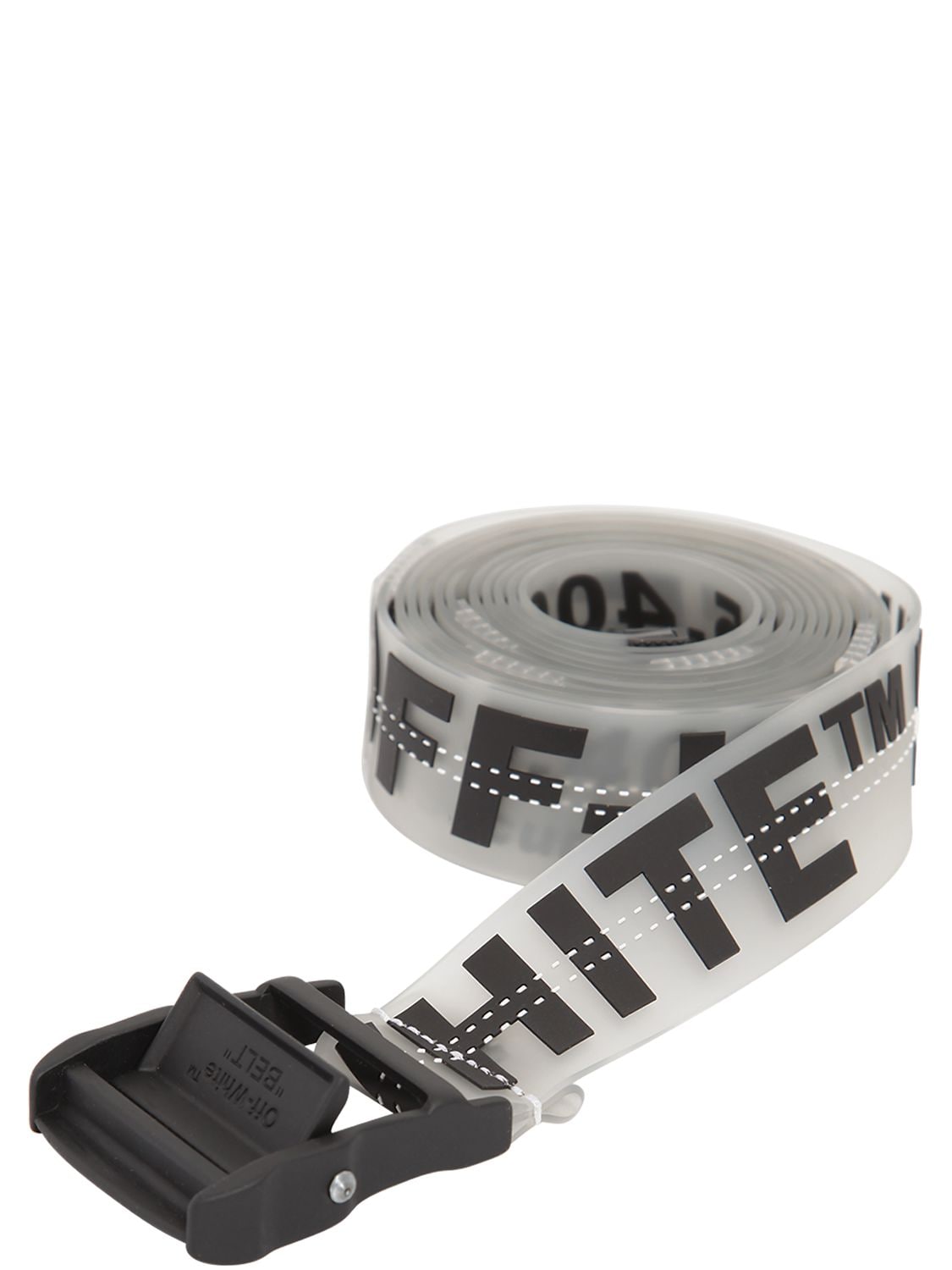 T Store farmaceut Shop Off-white 35mm Long Printed Rubber Industrial Belt In Transparent